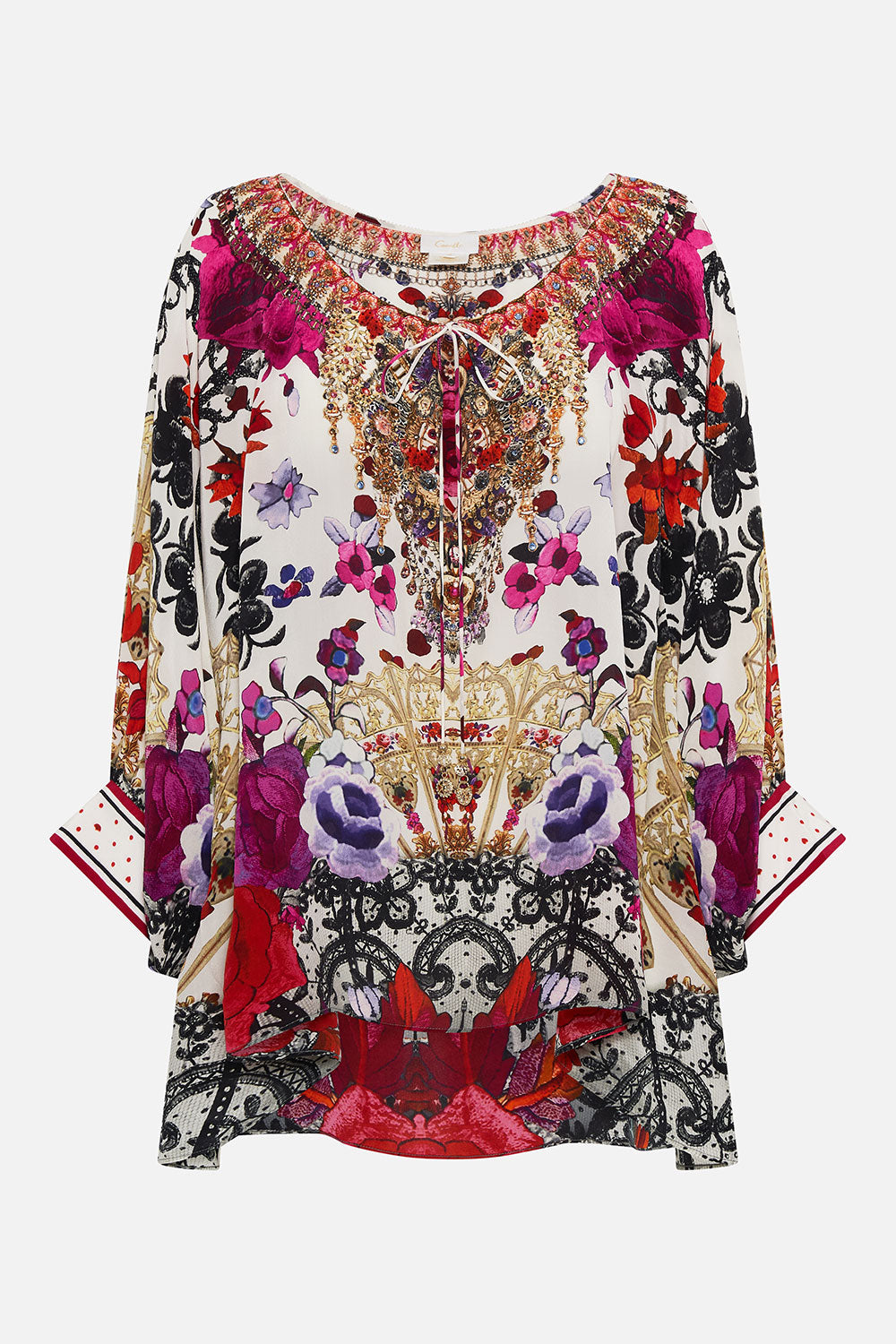 RAGLAN SLEEVE BLOUSE WITH CUFF REIGN OF ROSES