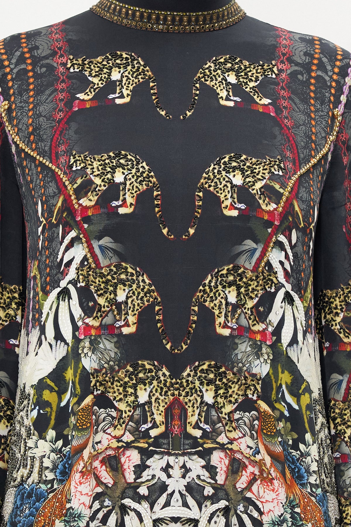 HIGH NECK LONG SLEEVE DRESS HOLLYWOOD HEIST