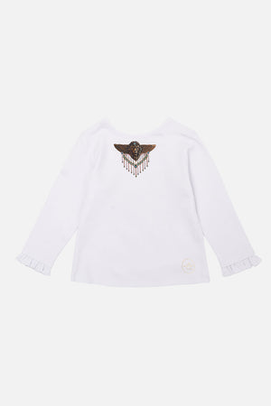 BABIES LONG SLEEVE TOP WITH FRILL FOR THE LOVE OF LEO