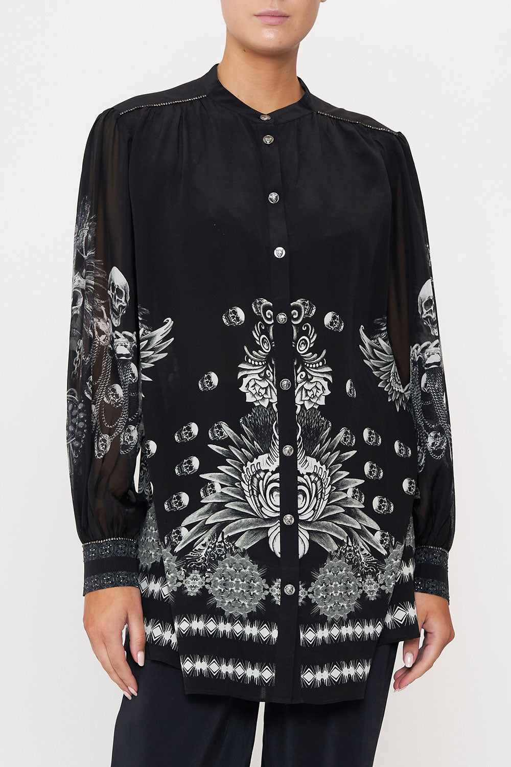 BLOUSON SLEEVE BLOUSE WITH YOKE ORDER OF DISORDER