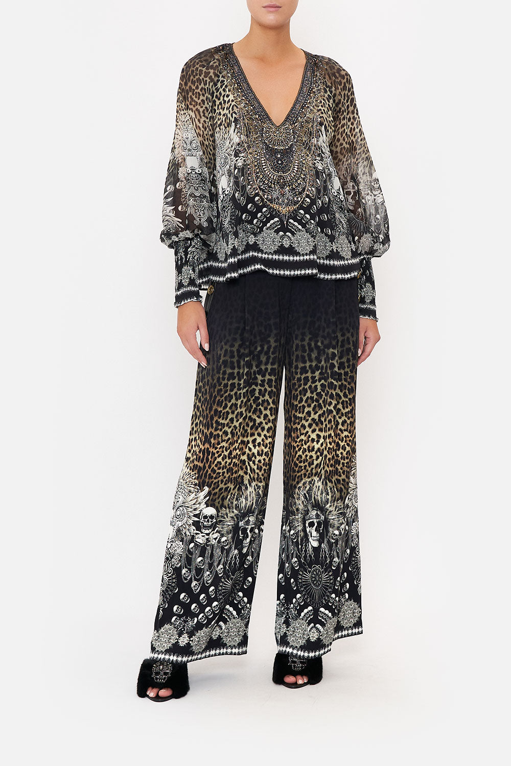 SHIRRED CUFF BLOUSE ORDER OF DISORDER