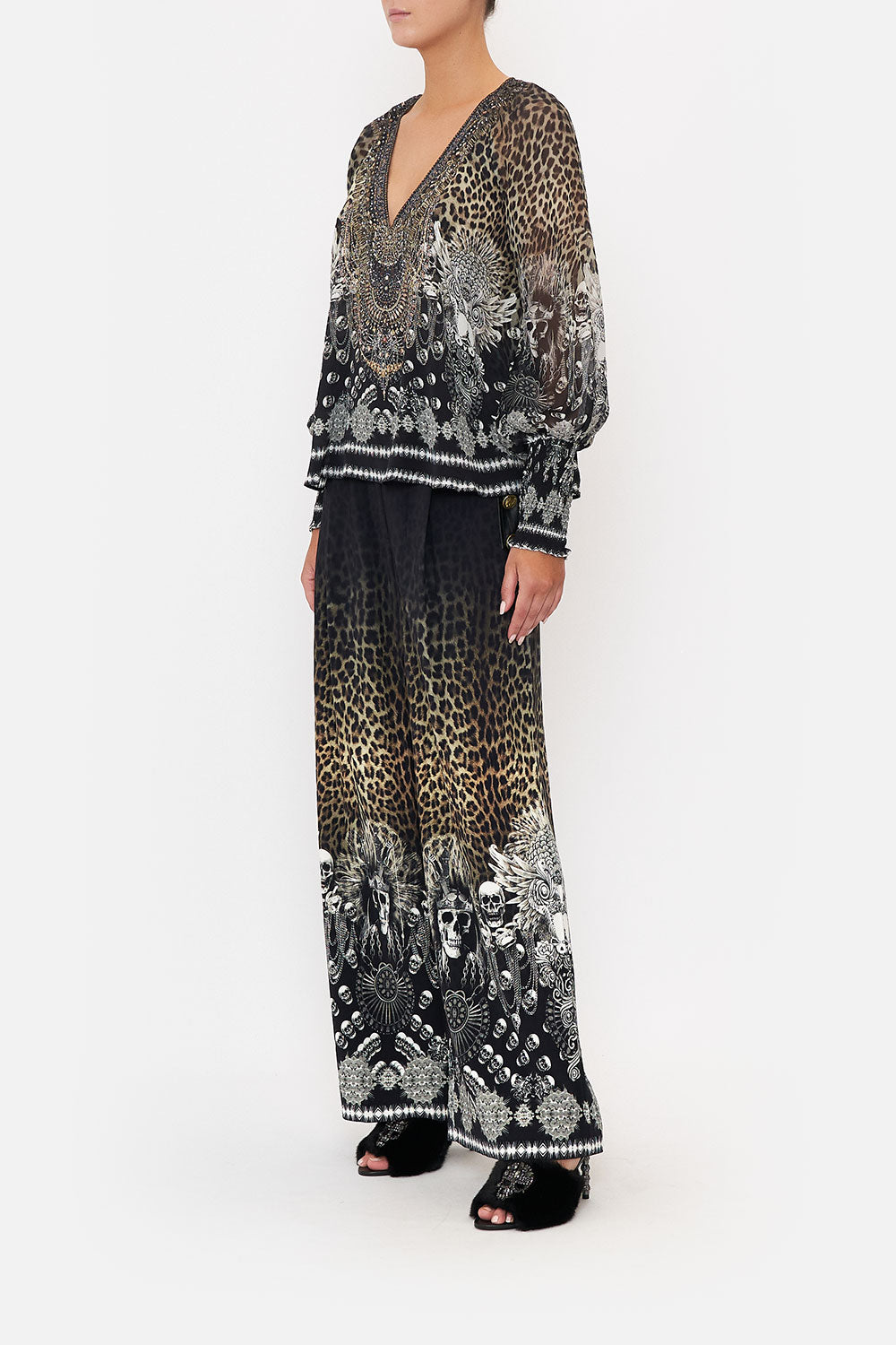 SHIRRED CUFF BLOUSE ORDER OF DISORDER