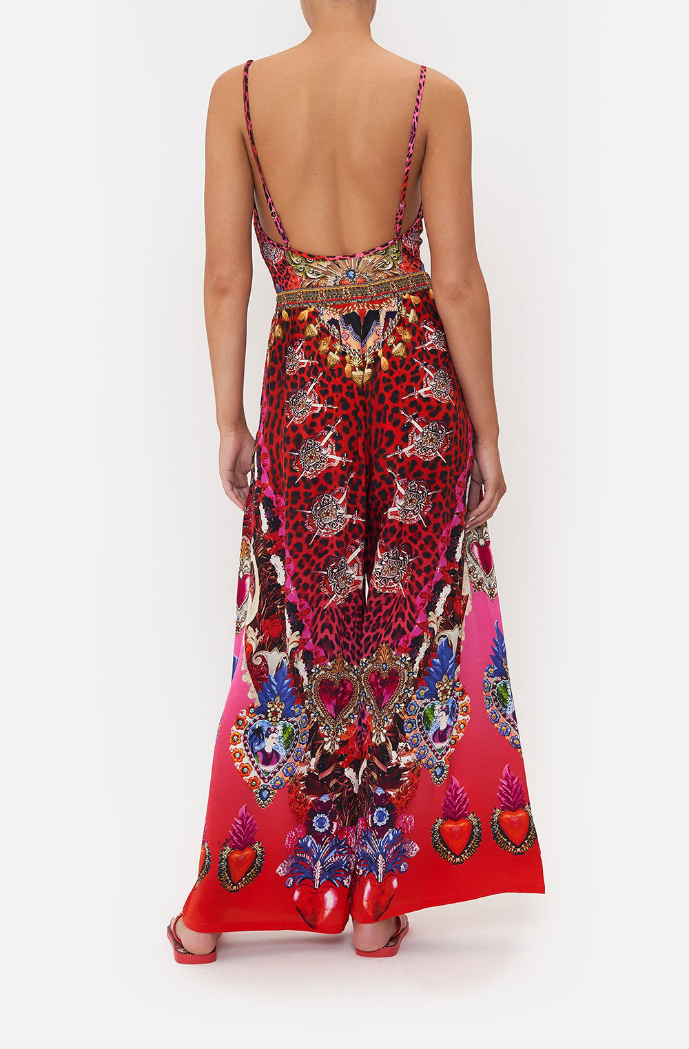 WIDE LEG TROUSER WITH FRONT POCKETS ARTESANIA MANIA