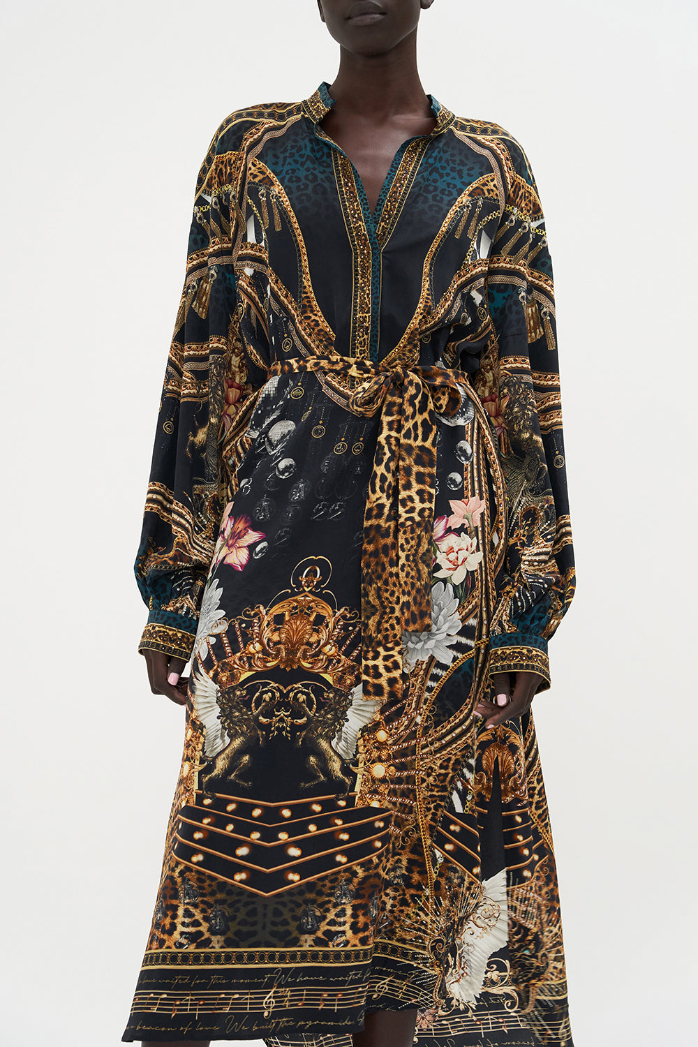 BLOUSON SLEEVE PLACKET DRESS ROCKSTAR ROYALTY