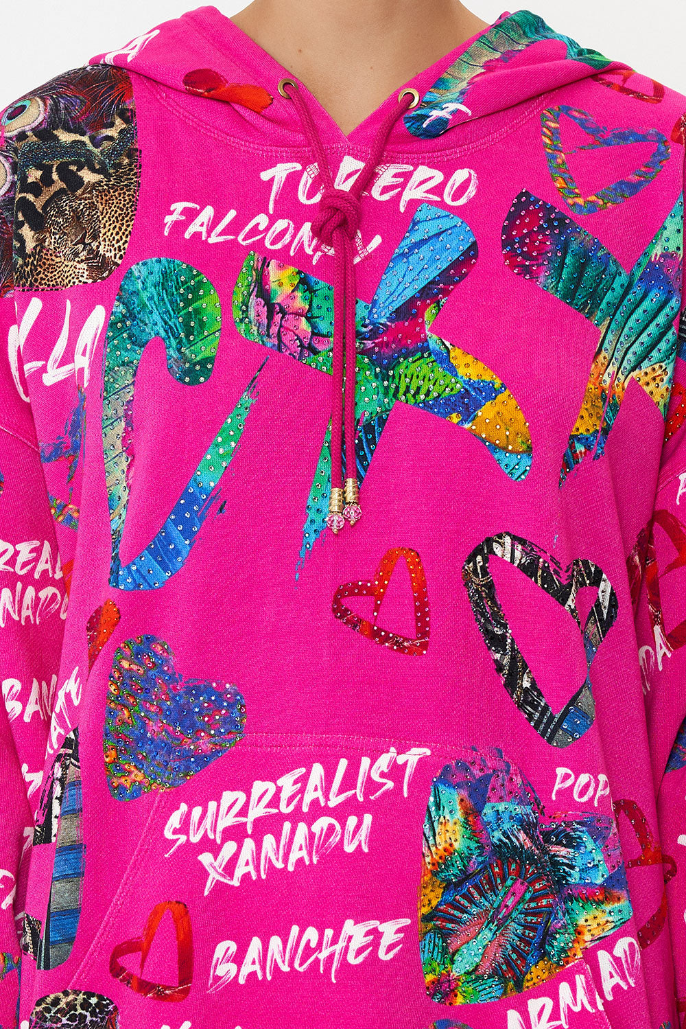 OVERSIZE BOYFRIEND HOODIE WRITINGS ON THE WALL