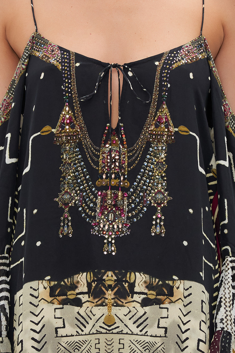 DROP SHOULDER LONG SLEEVE DRESS DESERT DREAMS