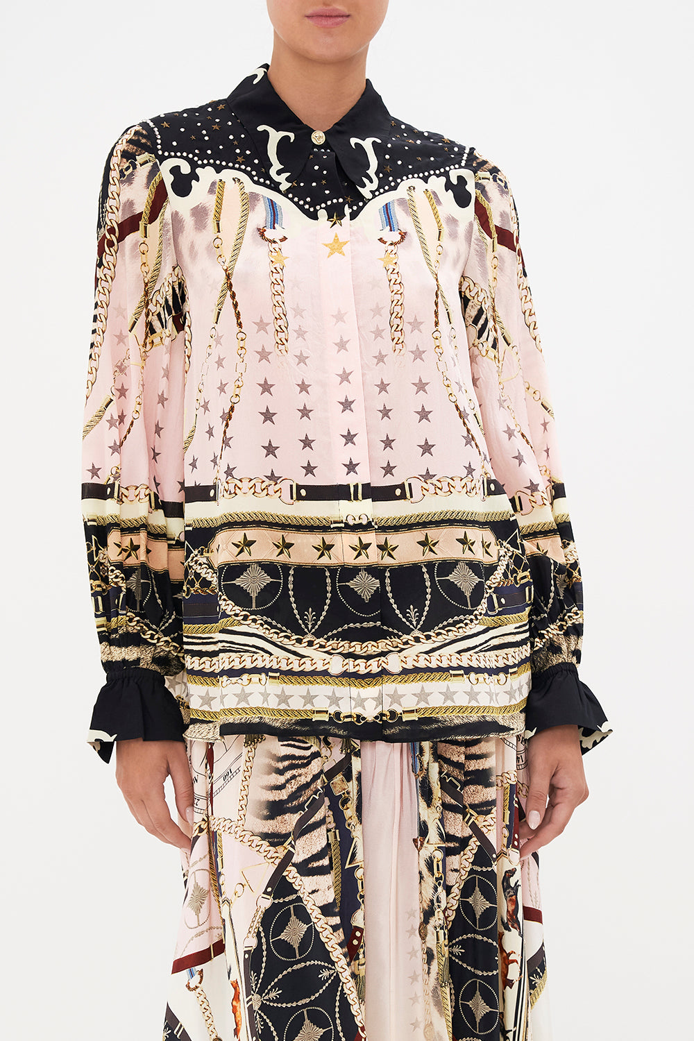 CURVED COLLAR BLOUSE I WANNA BE A COWGIRL BABY