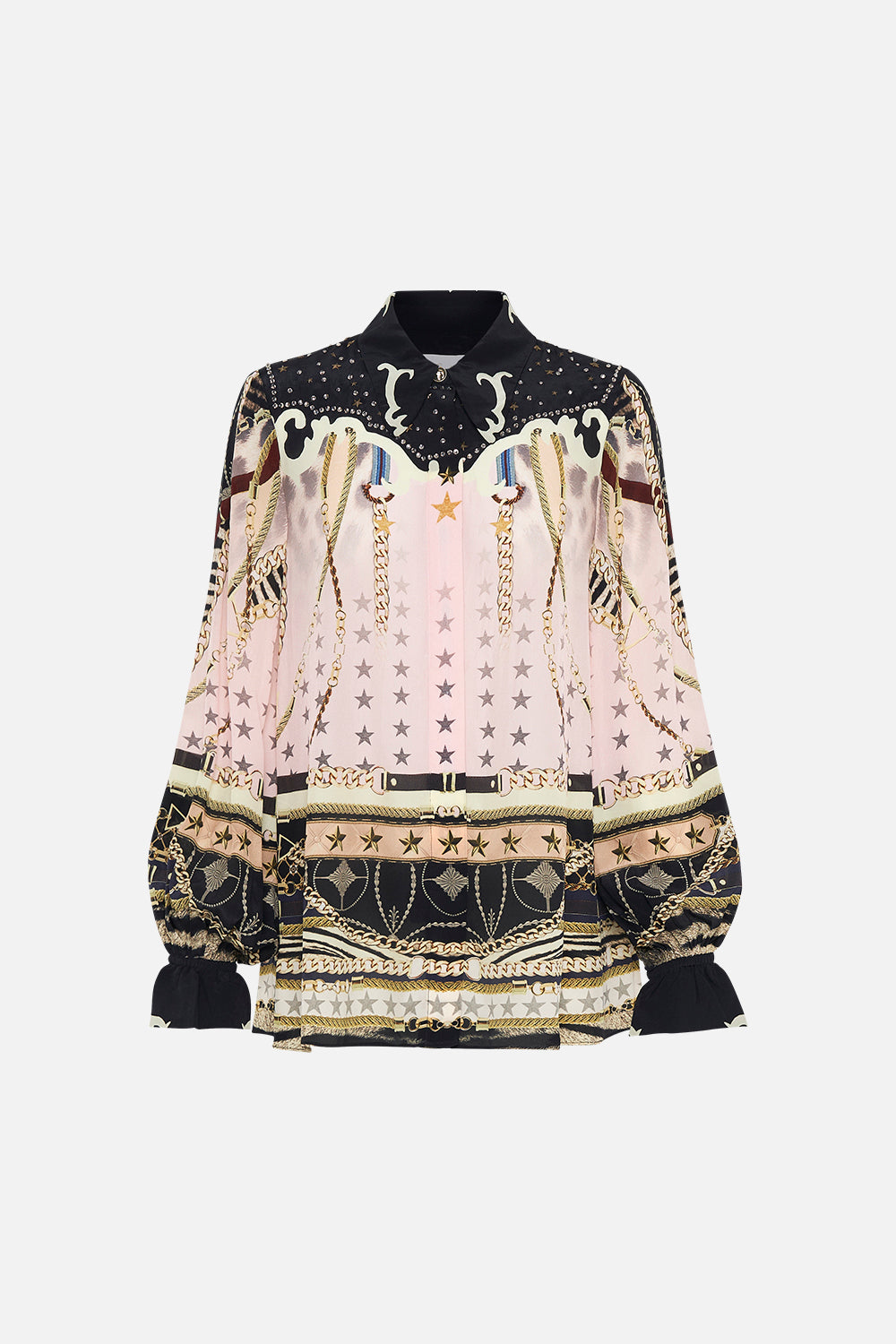 CURVED COLLAR BLOUSE I WANNA BE A COWGIRL BABY