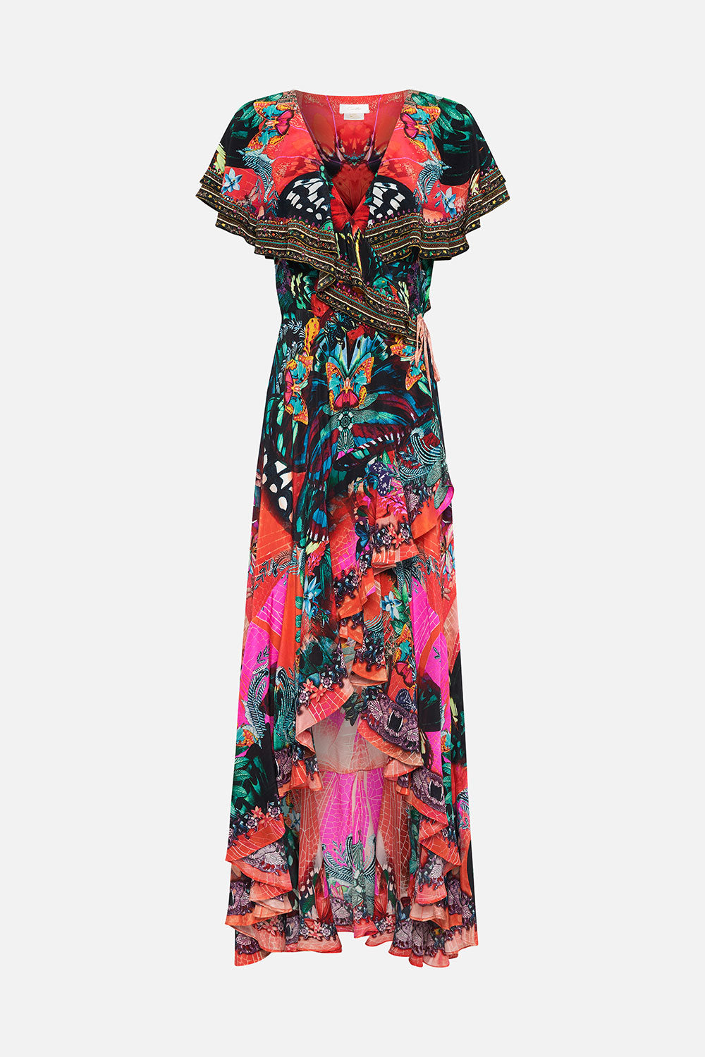 Frill Sleeve Long Dress, In A Flutter