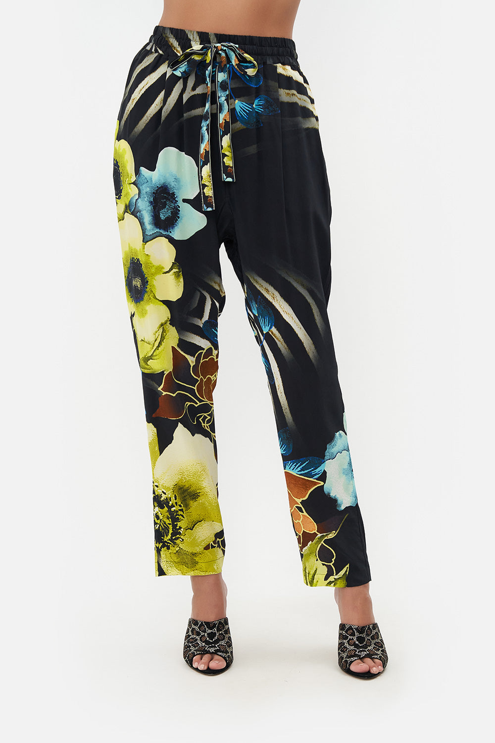 DROP CROTCH SLIM LEG PANT POPPY DIVINE