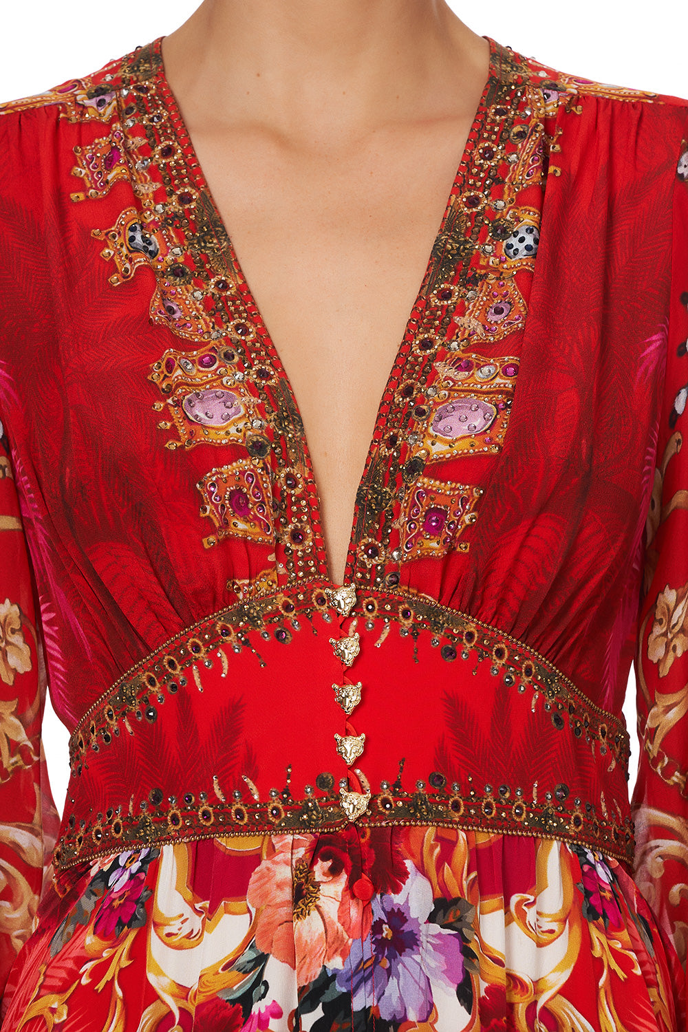 BUTTON DRESS WITH SHAPED WAISTBAND PRIMA DONNA