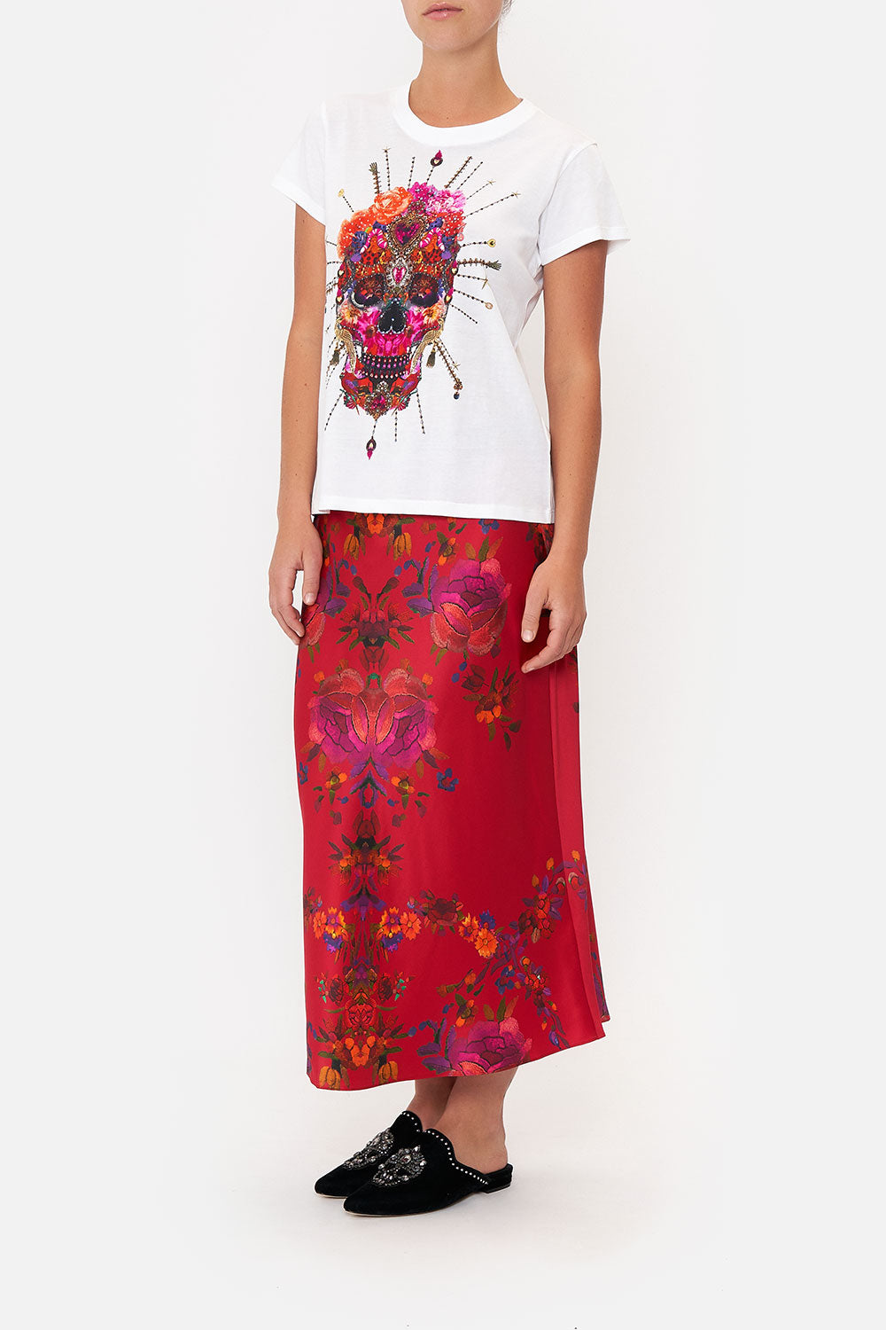 SLIM FIT ROUND NECK T-SHIRT REIGN OF ROSES