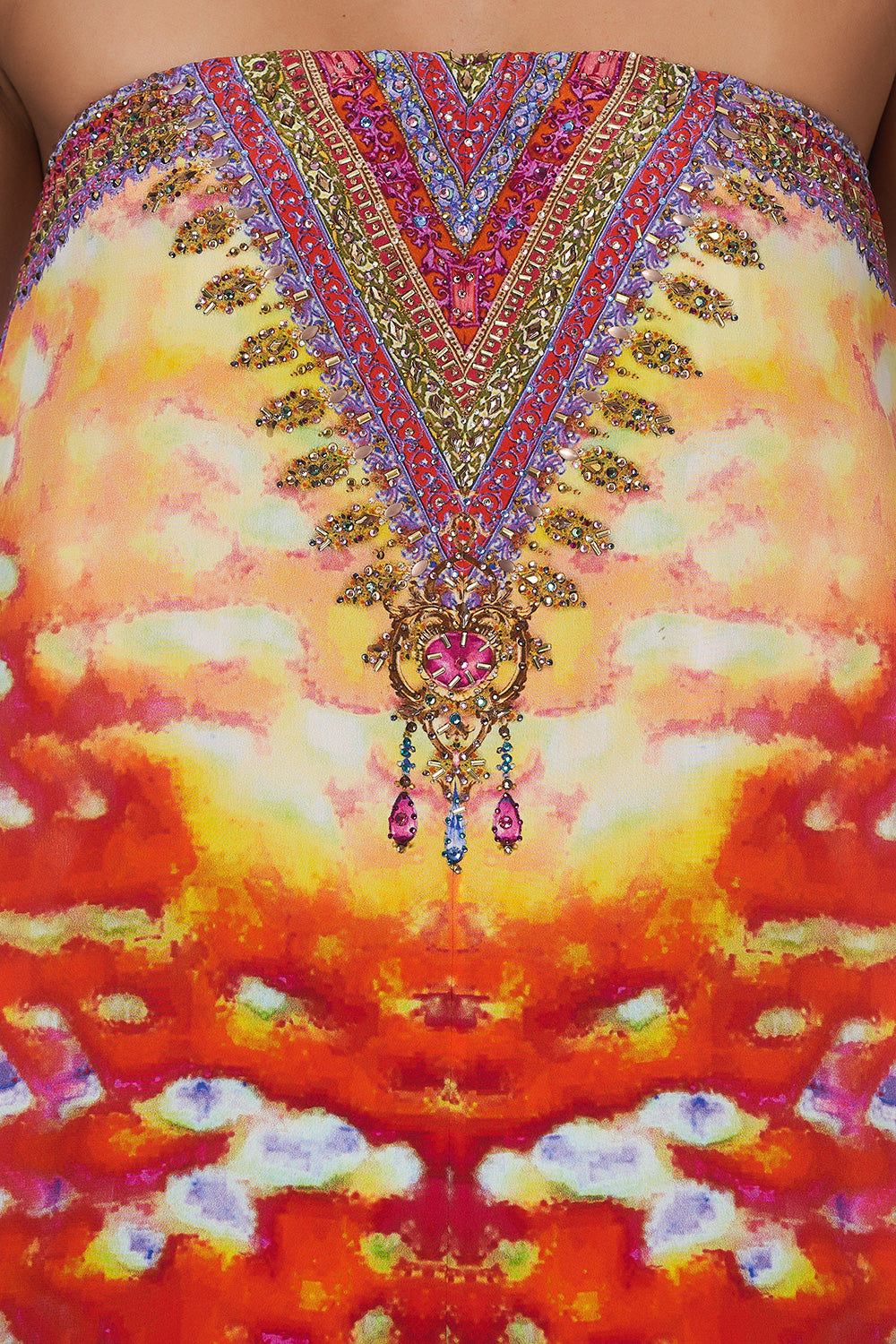 TIE WAIST STRAPLESS JUMPSUIT BANSHEE BECKONS