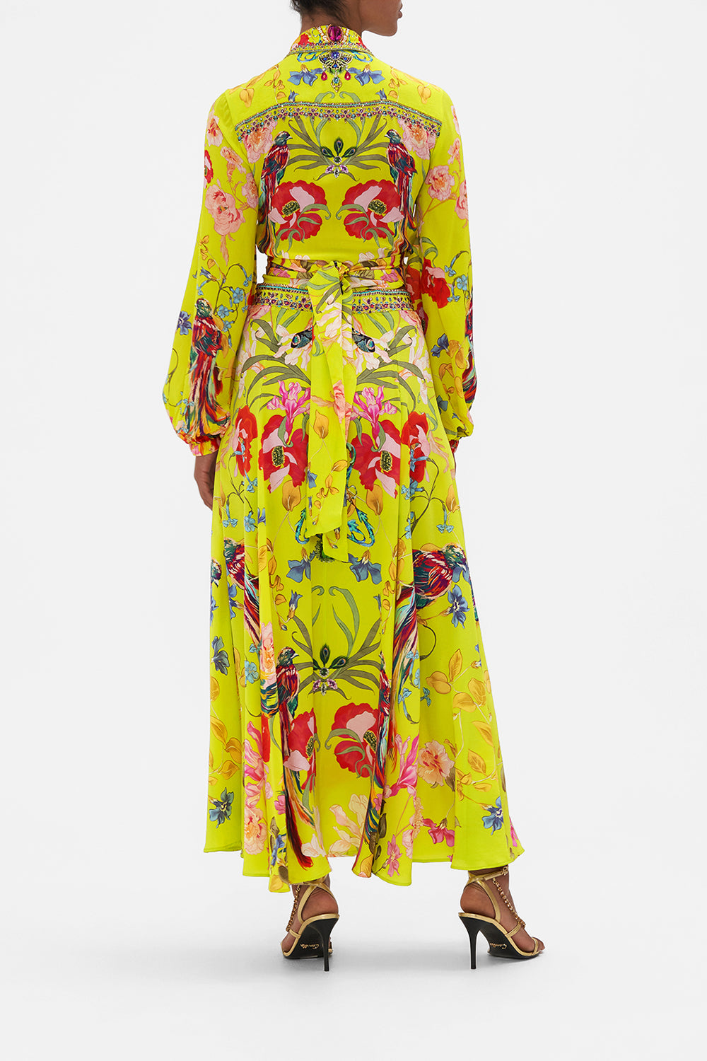 CROPPED WRAP SHIRT PEACOCK PROUD