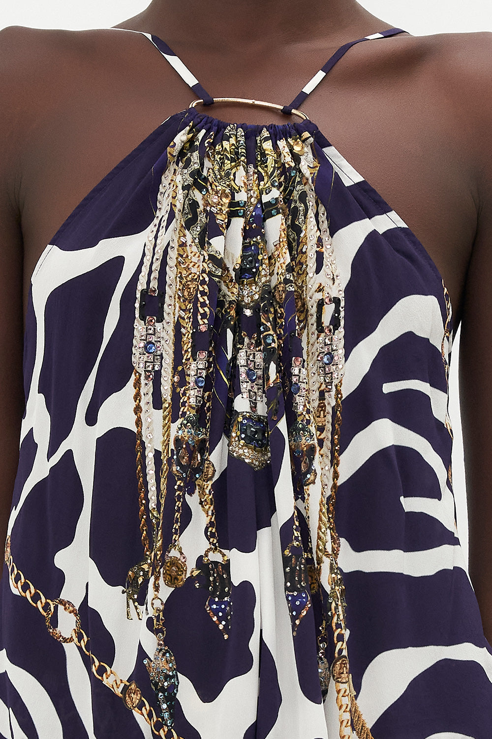 HALTER TOP WITH HARDWARE WHERES YOUR HEAD AT