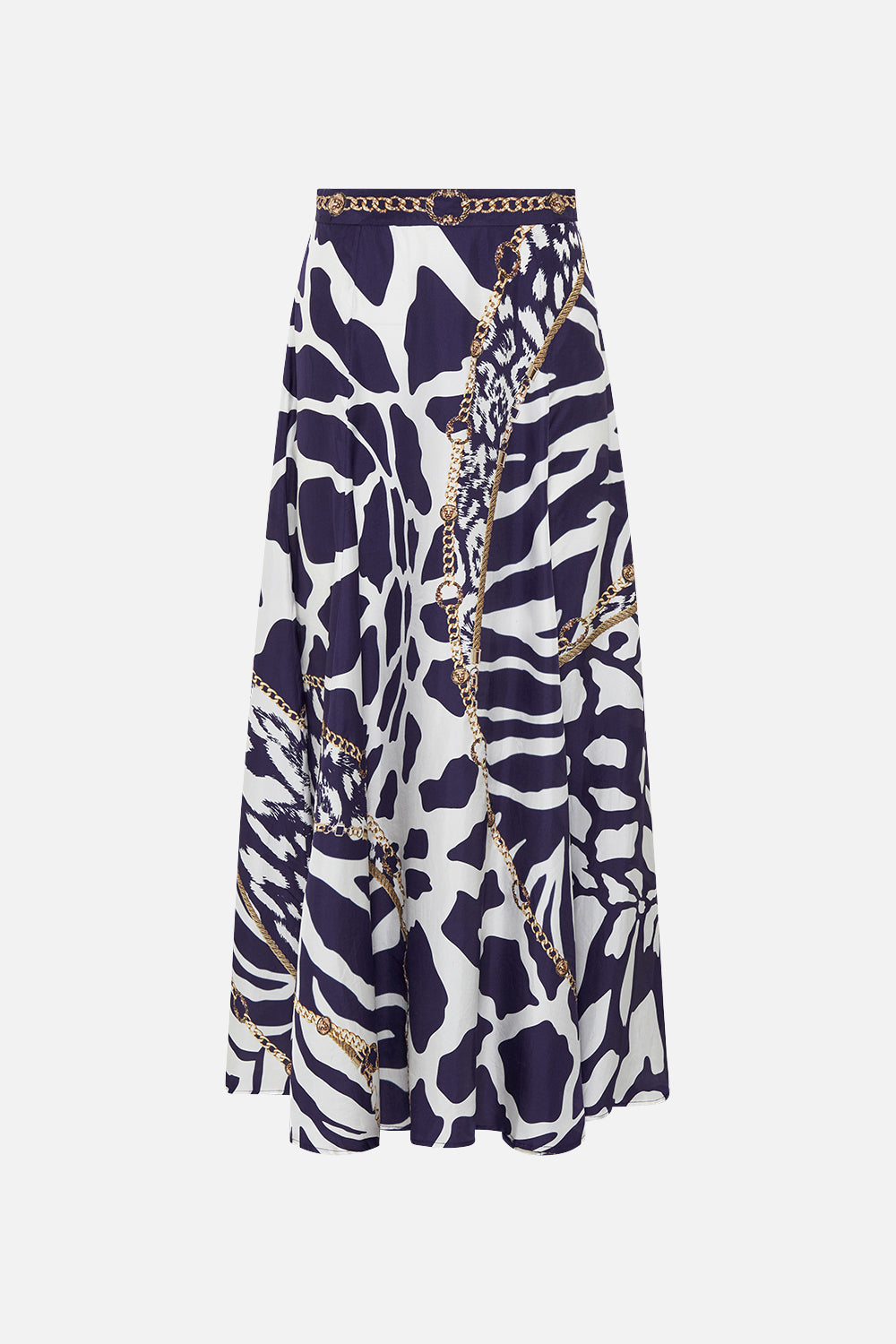 PANELLED FLARED LONG SKIRT WHERES YOUR HEAD AT