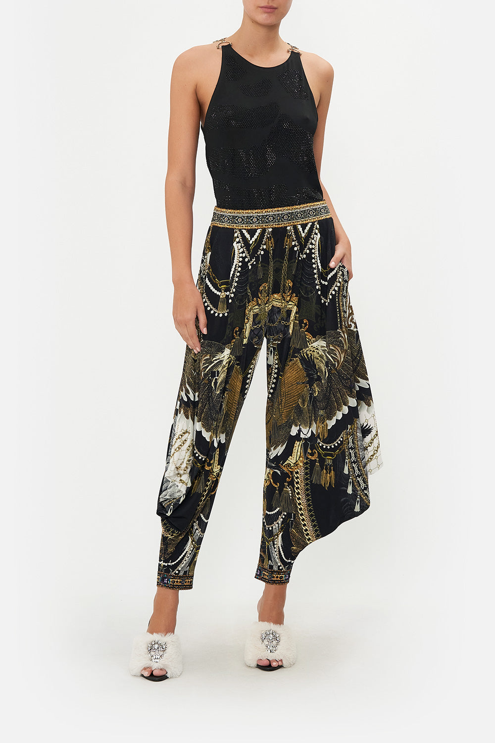 JERSEY DRAPE PANT WITH POCKET RAVIN RAVEN