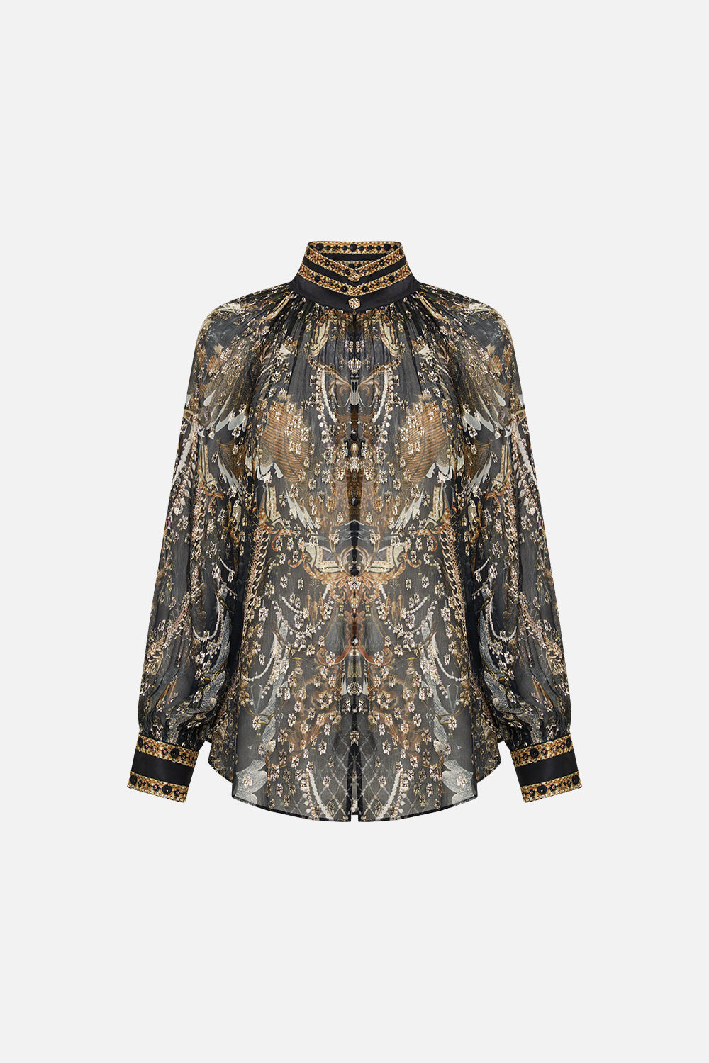 RAGLAN BUTTON UP SHIRT RAVIN RAVEN