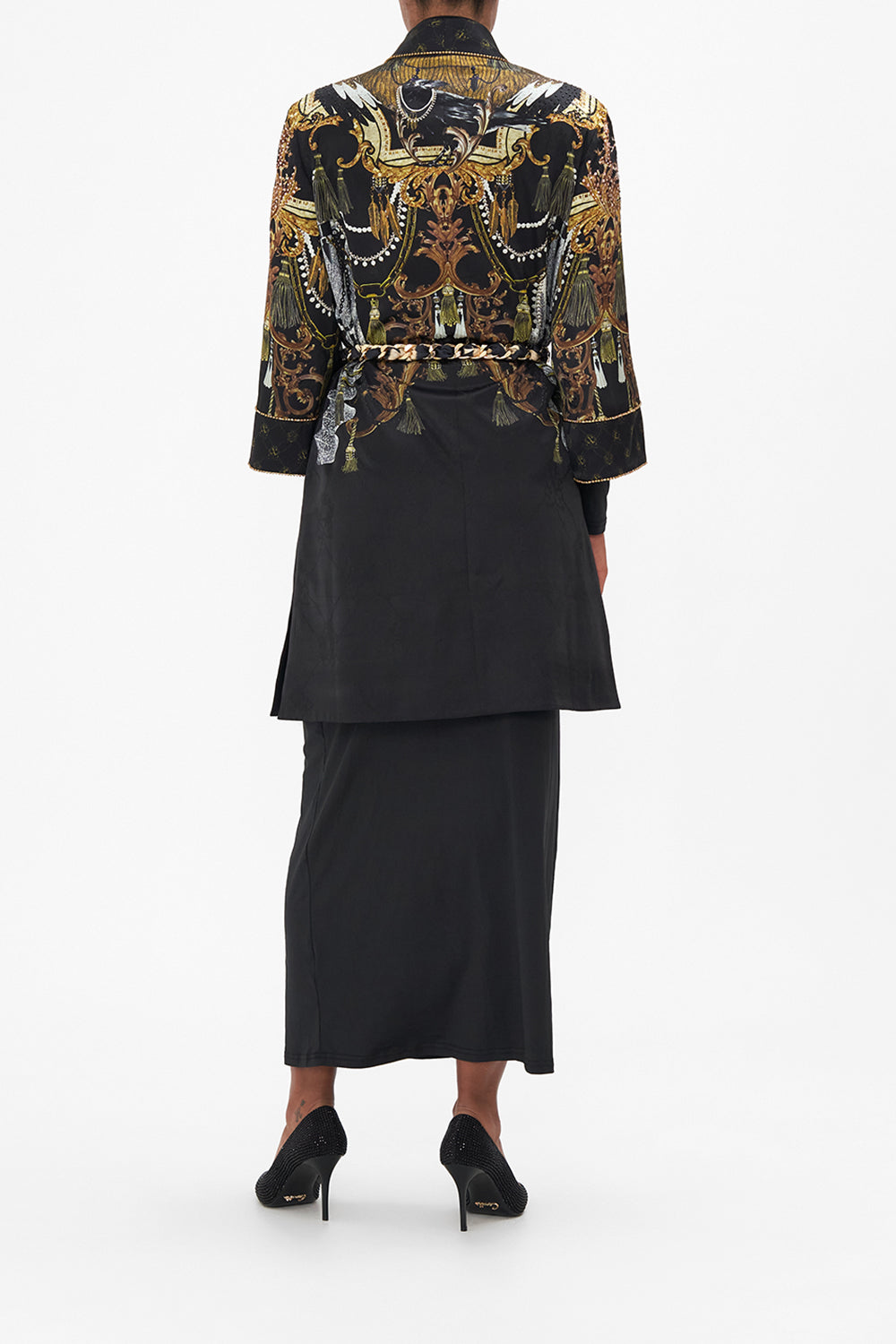 ROLL COLLAR PAJAMA JACKET RAVIN RAVEN