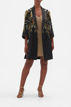 ROLL COLLAR PAJAMA JACKET RAVIN RAVEN