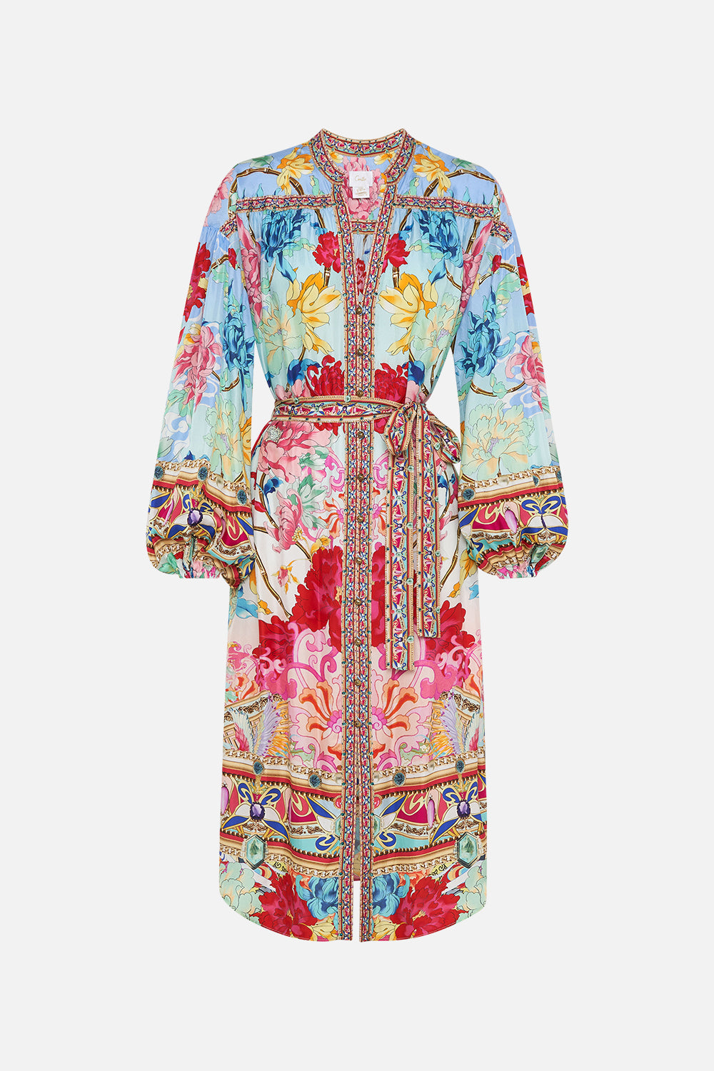 BLOUSON SLEEVE MIDI DRESS GO STAG