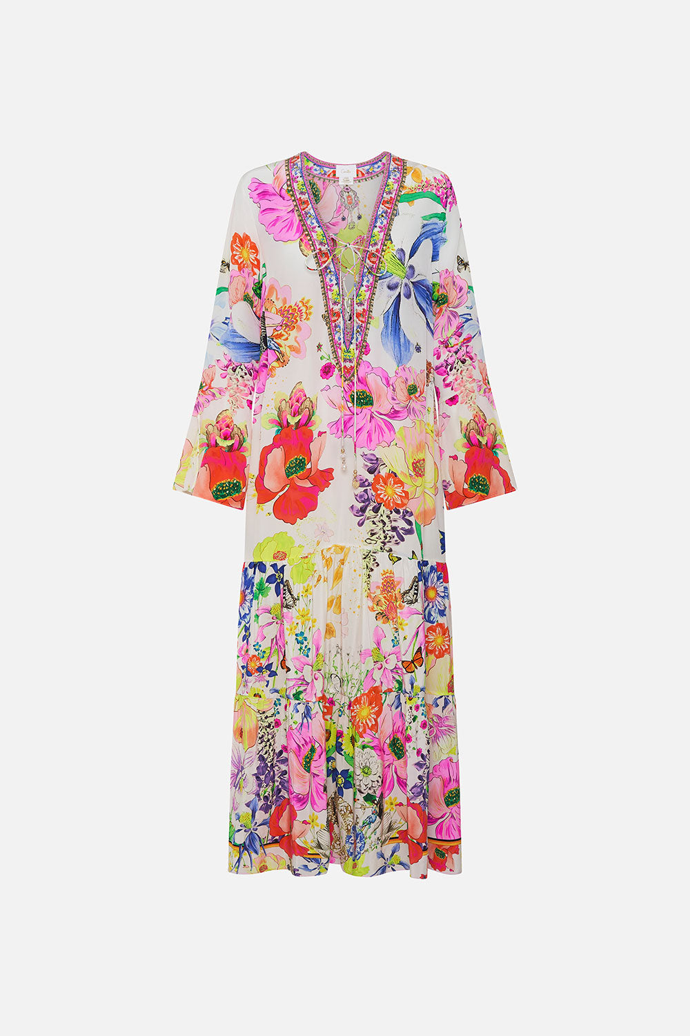 LACE UP DRESS WITH TIERED HEM FAIRY GANG