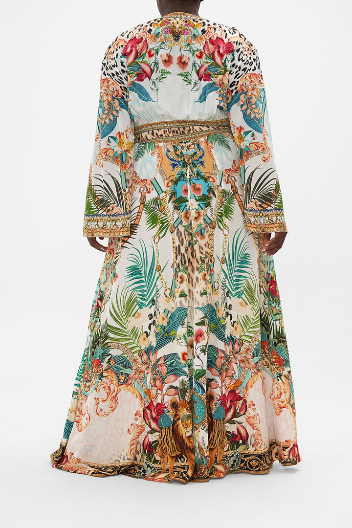 KIMONO SLEEVE DRESS WITH SHIRRING DETAIL KNIGHT OF THE WILD