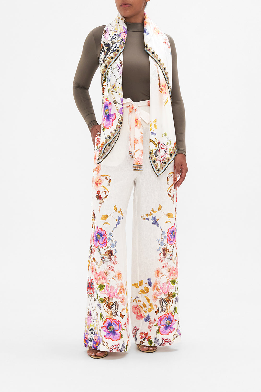 PAPERBAG WAIST WIDE LEG PANT SPIDER GIRL