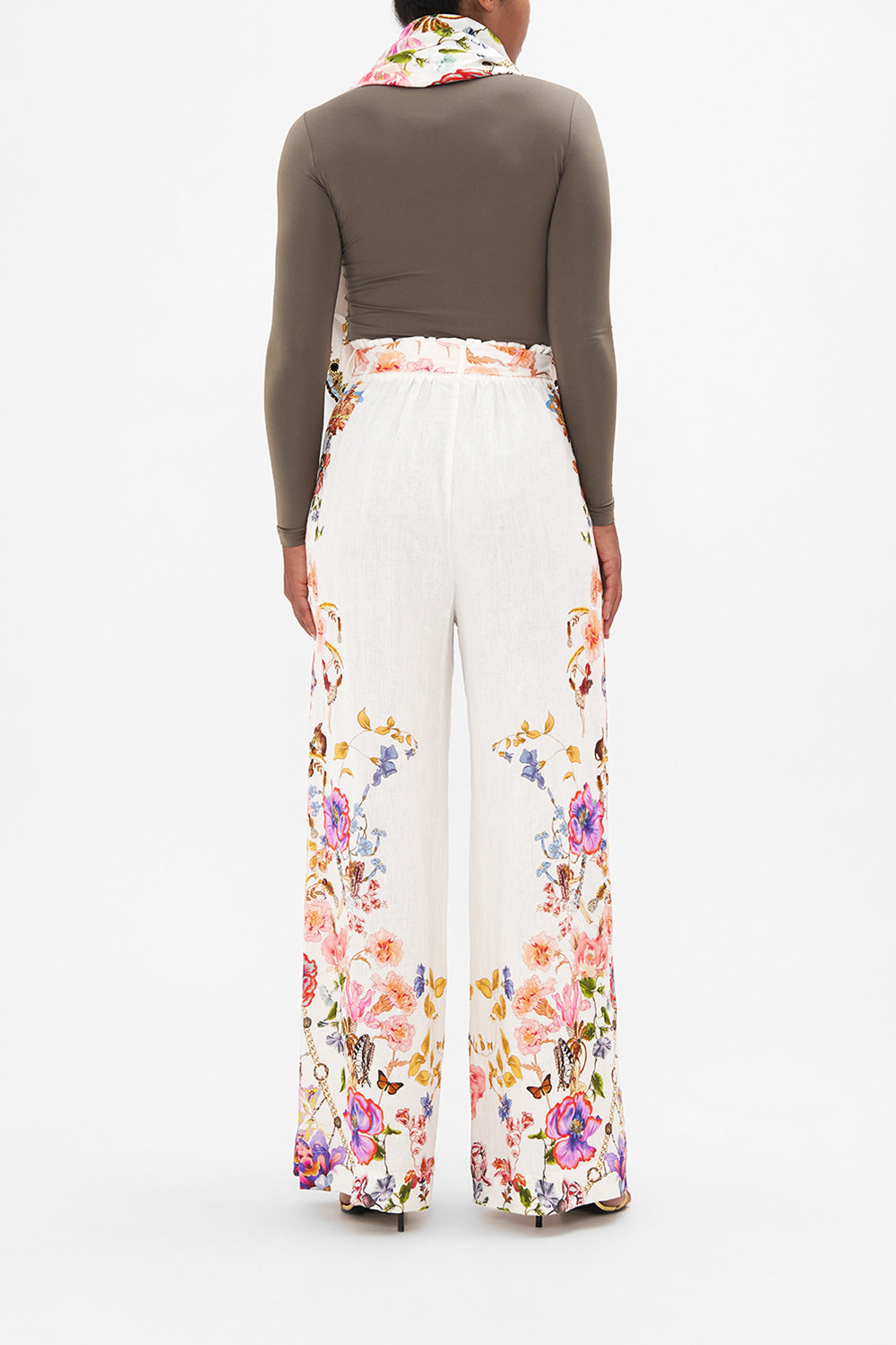 PAPERBAG WAIST WIDE LEG PANT SPIDER GIRL