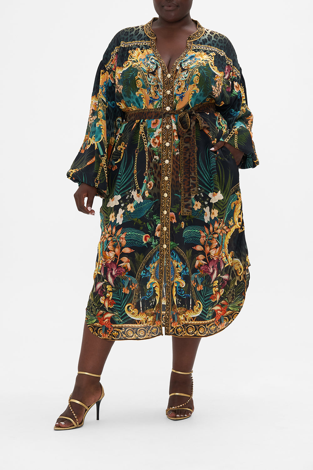 Blouson Sleeve Midi Dress, Fearless Felis | CAMILLA AU – CAMILLA