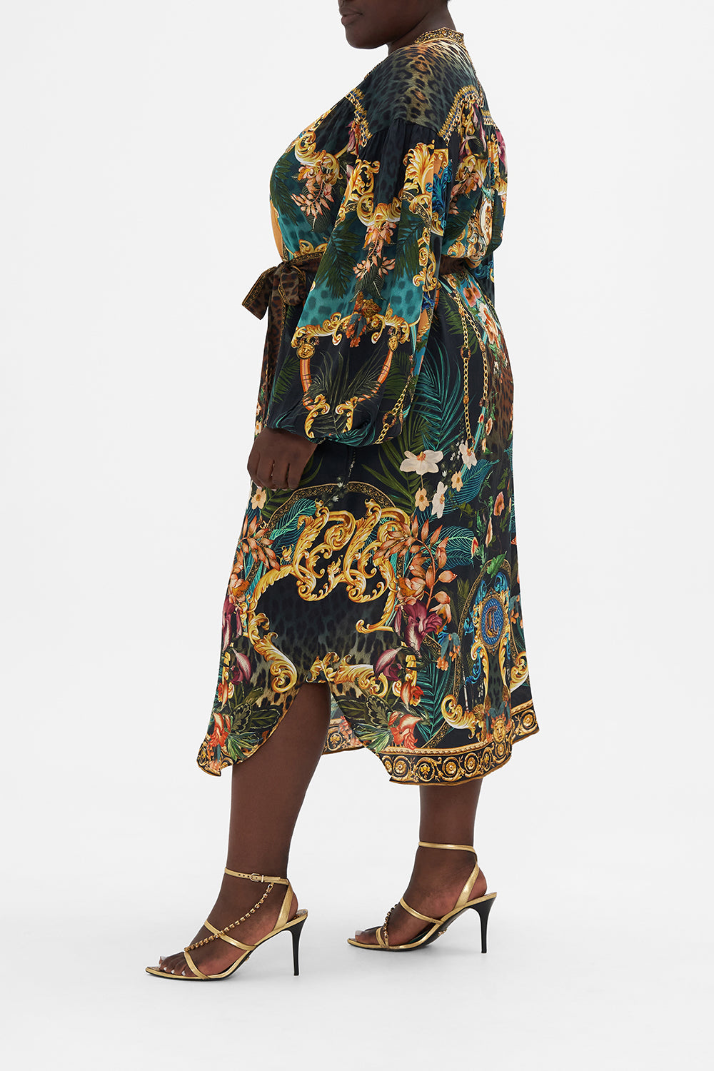 BLOUSON SLEEVE MIDI DRESS FEARLESS FELIS