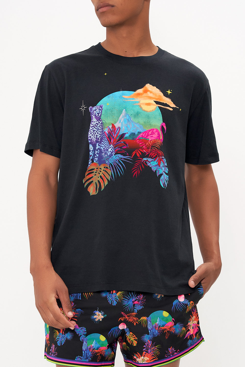 RELAXED FIT TEE NAUGHTY NEON