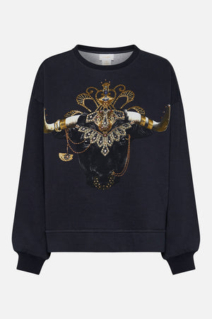 SHORT RELAXED SWEATER ITS ALL OVER TORERO