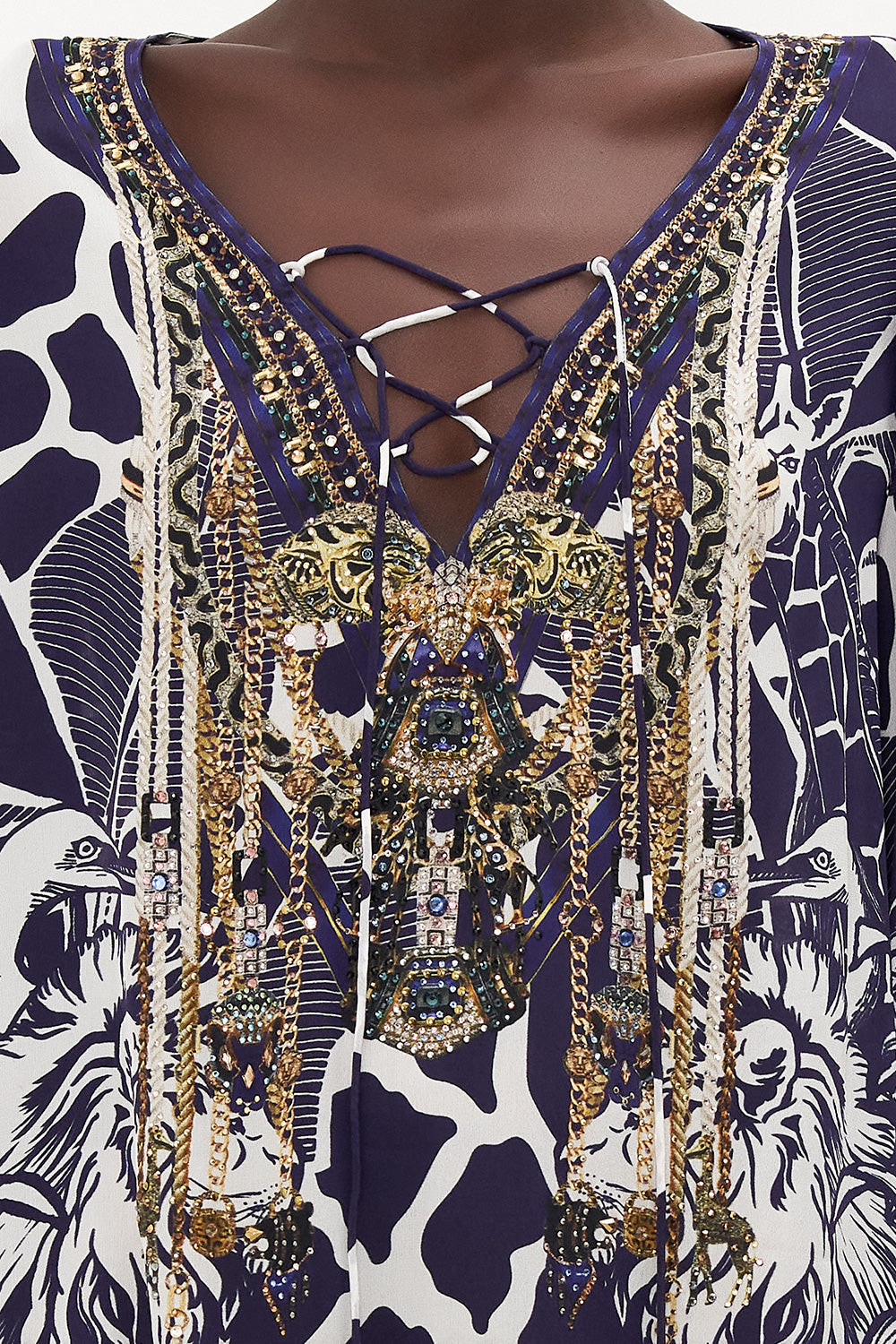 RUFFLE LACE UP DRESS WHERES YOUR HEAD AT