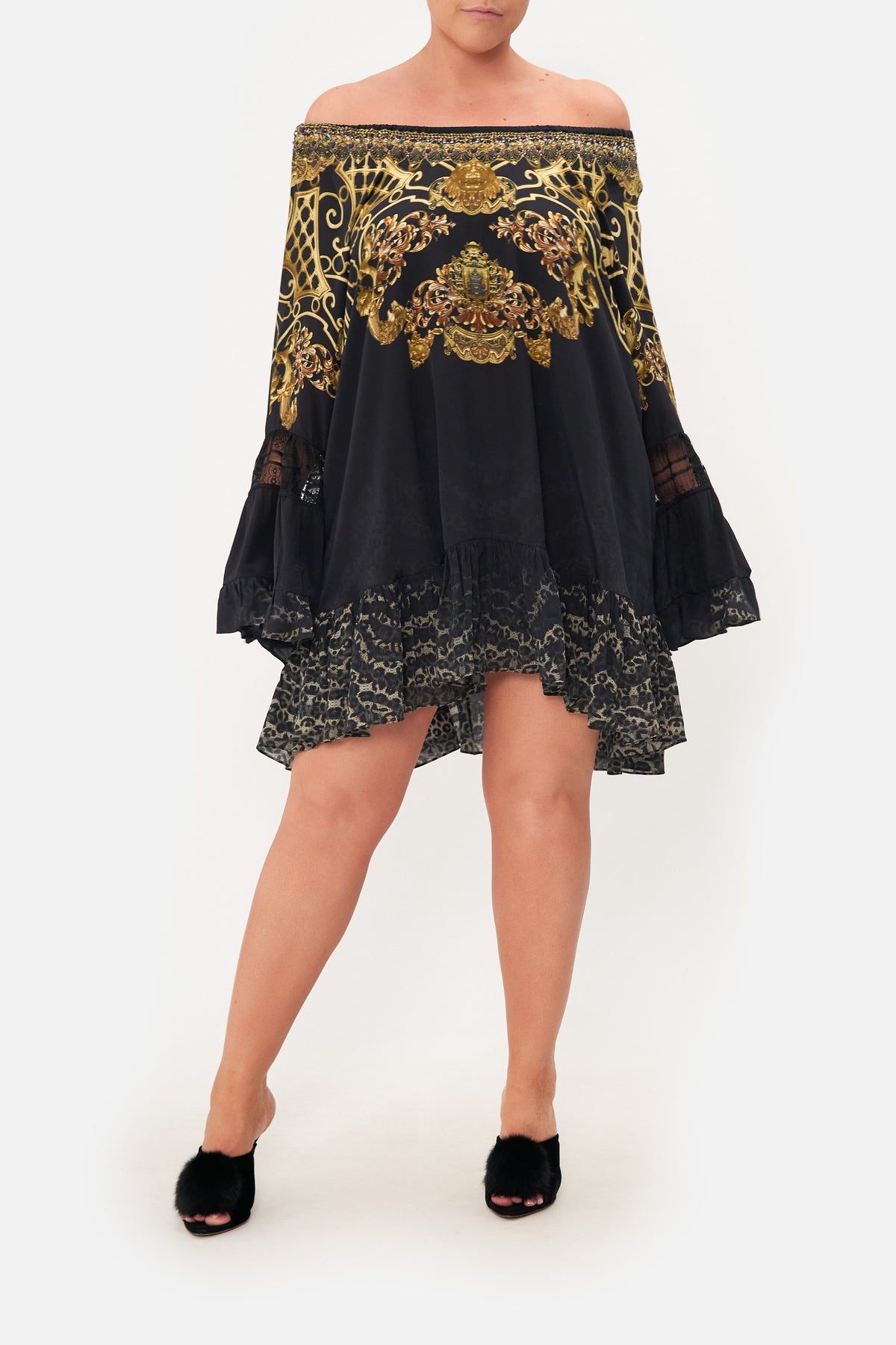 A LINE FRILL DRESS SHADOWS OF ARMADA