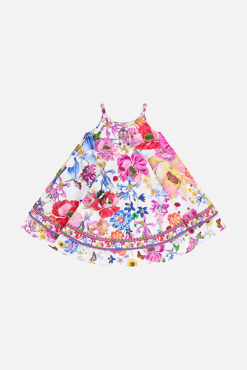 BABIES RUFFLE HEM DRESS QUEENS BEE HIVE