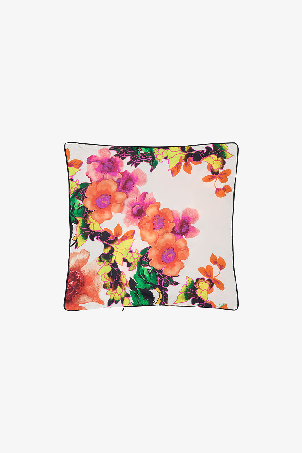 SMALL SQUARE CUSHION MIDNIGHT POPPY