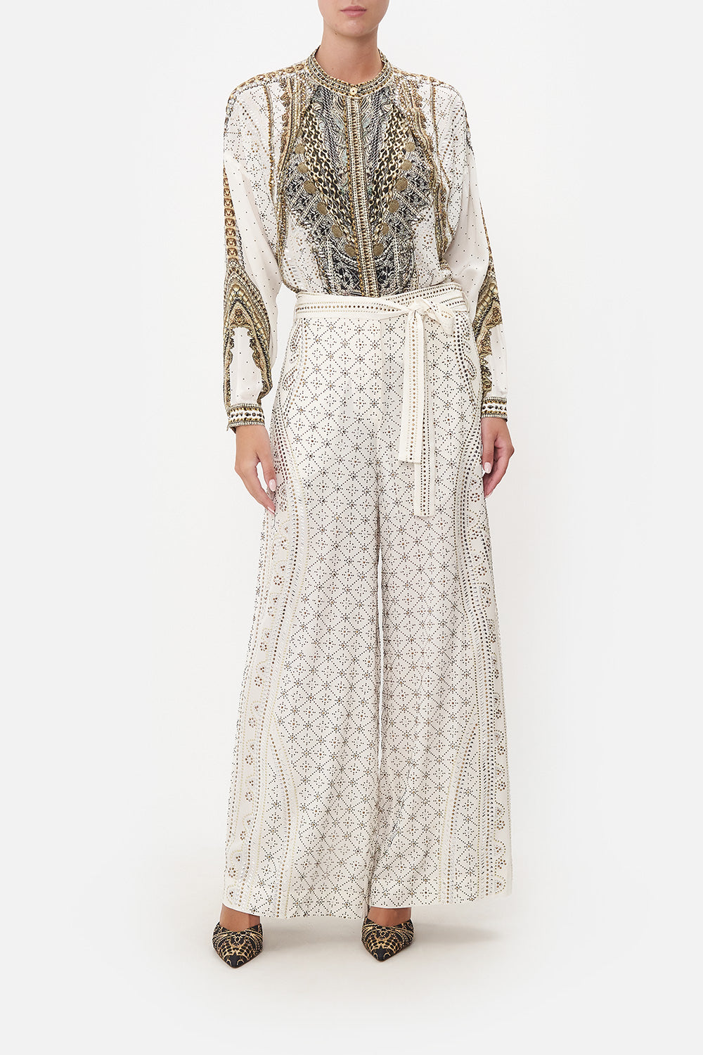 PAPERBAG WAIST WIDE LEG PANT LUXE ESPIRITU