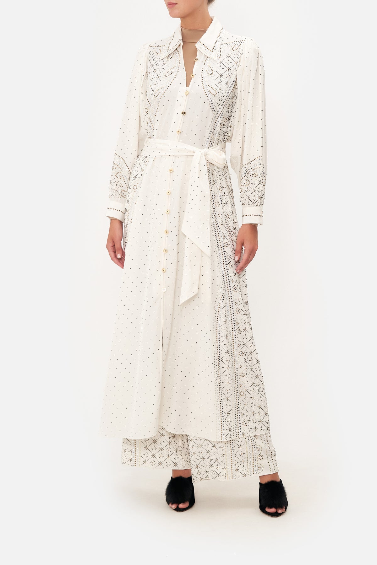 CURVED COLLAR SHIRT DRESS LUXE ESPIRITU