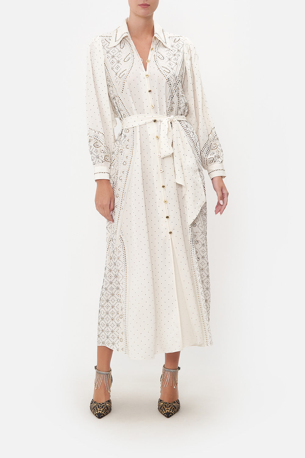 CURVED COLLAR SHIRT DRESS LUXE ESPIRITU