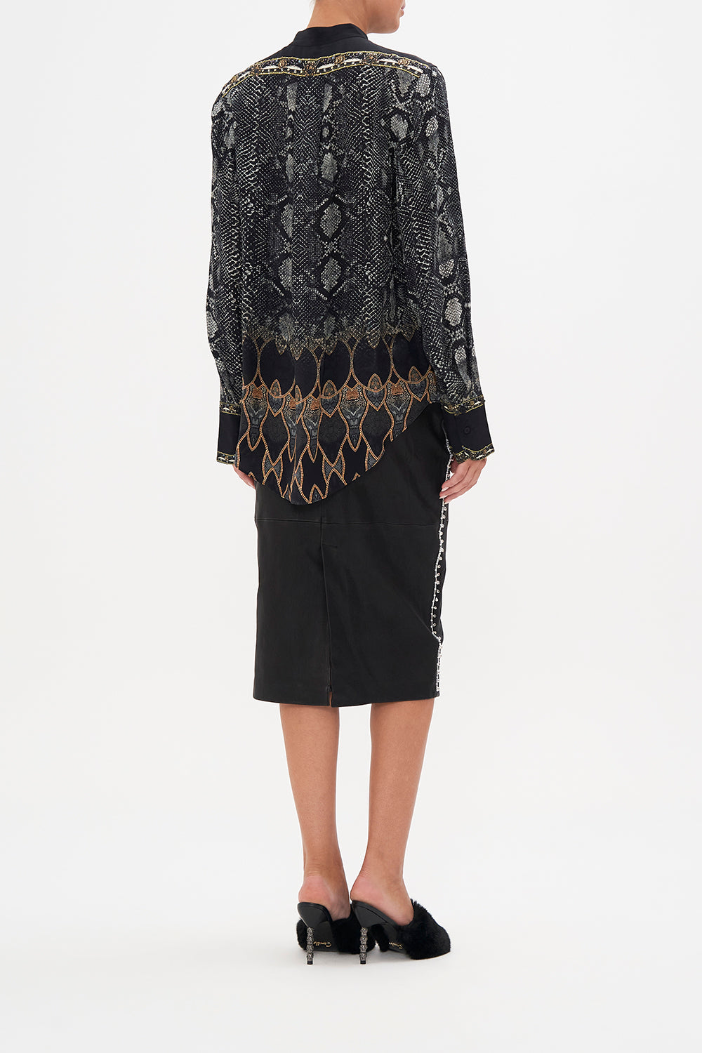 PLACKET BLOUSE WILD HORSES