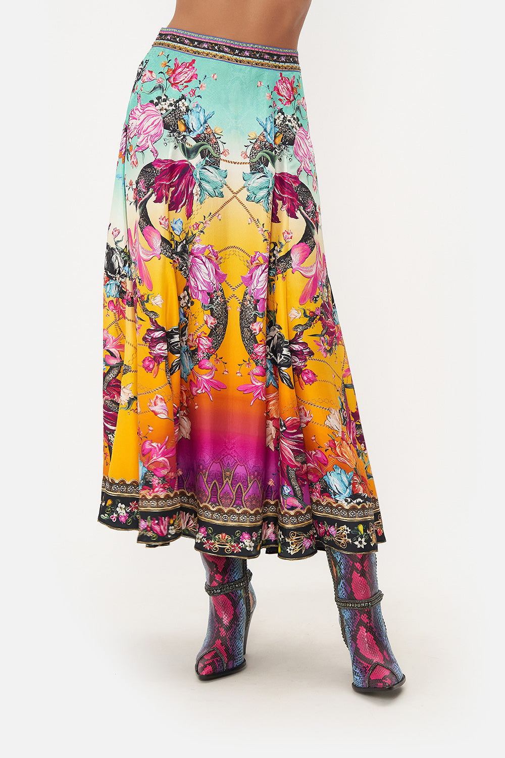 PANELLED FLARED LONG SKIRT THE BOSPHOROUS