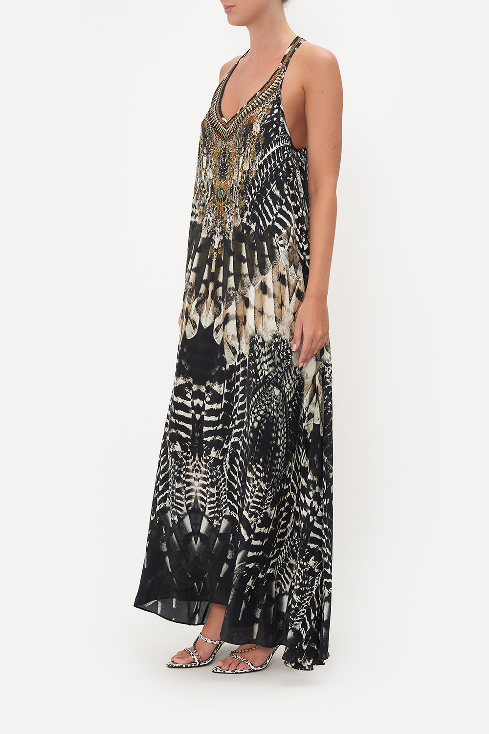 V NECK RACERBACK DRESS NIGHT OWL