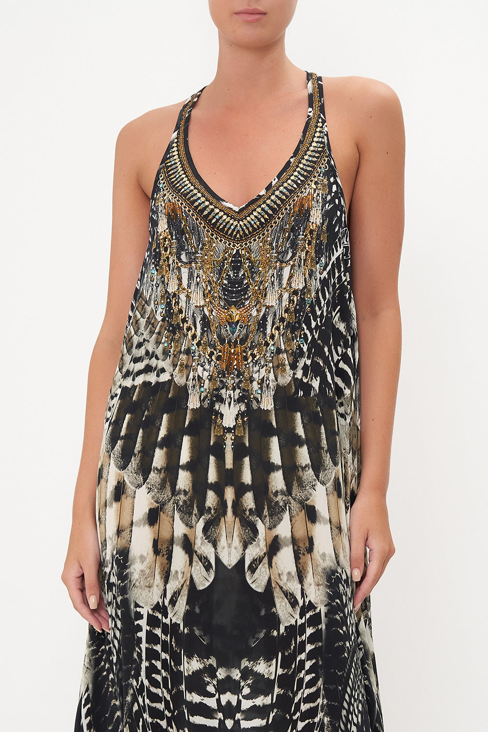 V NECK RACERBACK DRESS NIGHT OWL