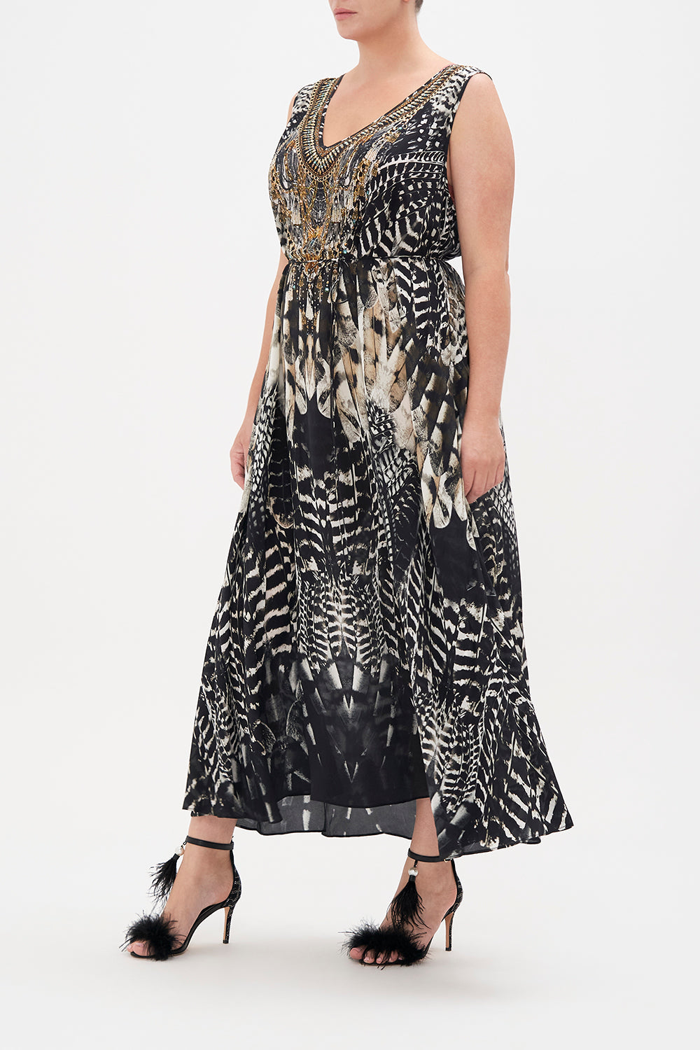 V NECK RACERBACK DRESS NIGHT OWL