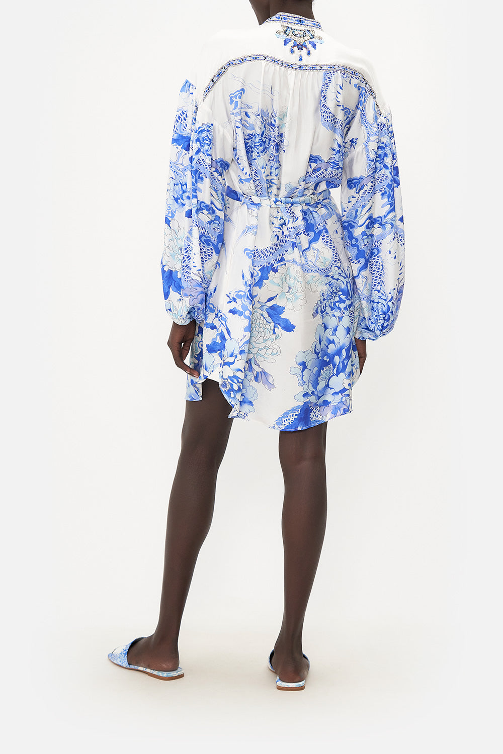 BLOUSON SLEEVE SHIRT DRESS HEART OF A DRAGON