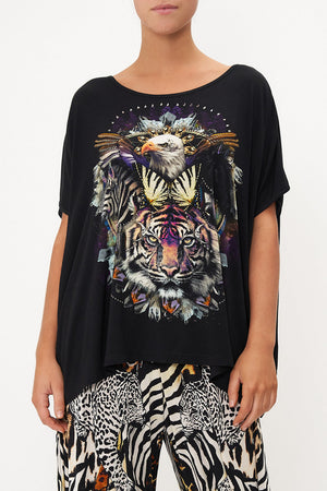 LOOSE FIT ROUND NECK TEE WHATS NEW PUSSYCAT
