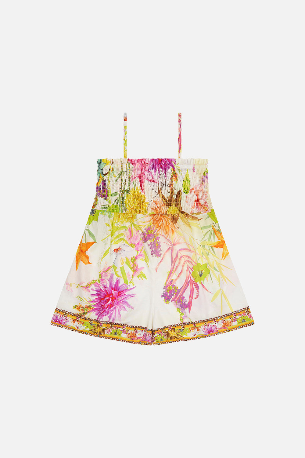 Kids Playsuit With Shirring 12-14 How Does Your Garden Grow print by CAMILLA