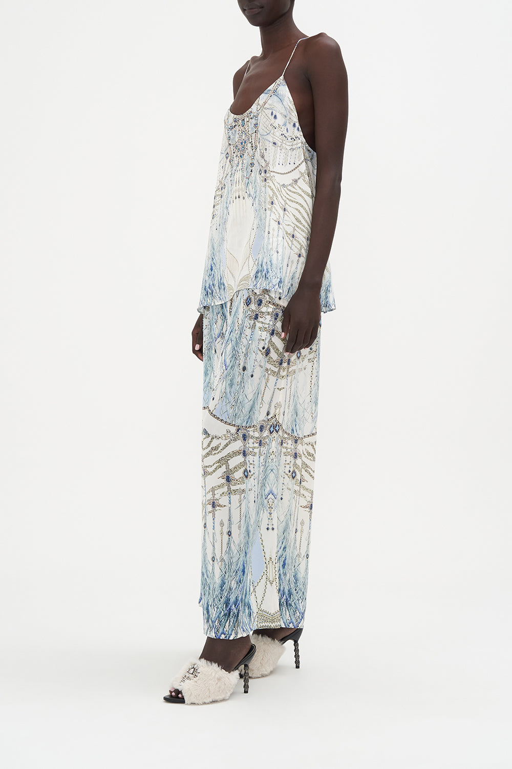 T BACK SHOESTRING TOP MOON AND BACK