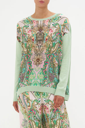 LONG SLEEVE JUMPER WITH PRINT FRONT LOST CITY